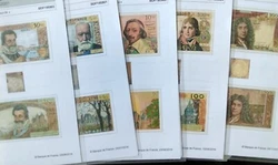 Lot De 5 Documentations Originales De Billets 《 Nouveaux Francs 》documentations très intéressante complète et...