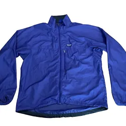 VTG Patagonia Blue Windbreaker Jacket Full Zip Size XL.