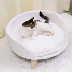 Dog Cat Bed Sofa Couch Kitten Lounge Elevated Sofa Bed 4-Legged Stool Raised Bed.