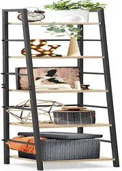 Three steel tubes are fixed between each tier to keep the bookcase stable. Sturdy structure ensures the stability and...