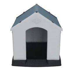 【Ventilated Design to Stabilize Temperature】 - The dog house is designed with several air vents providing...