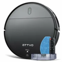 With 2500mAh battery capacity, BR150 robotic vacuum can continuously work 100min in a 1290sqft house. 【2-In-1 Mopping...