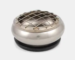 A small pewter incense burner for use with charcoal & burning resin, granular or powder incense.