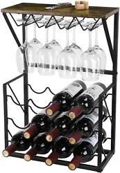The top shelf can be used as a storage board to maximize storage space. 🍷 【Free-Standing Wine Rack 】- The...