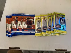 2021-22 PANINI HOOPS AND DONRUSS BASKETBALL 10 PACK LOT. 5 CARD PACKS EACH WITH A YELLOW PARALLEL CARD ONLY AVAILABLE...