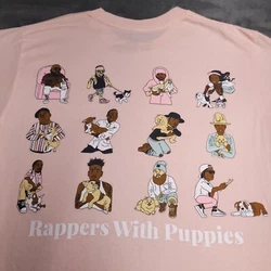 Dog Limited Rappers W/ Puppies M Pink Shirt Biggie ASOP Camron Ross Wayne Gucci.
