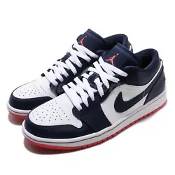 Nike Air Jordan 1 Low I AJ1 Obsidian Ember Glow White Men Shoes 553558-481   S/N:  553558481  Color:  OBSIDIAN/EMBER...