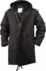 Parka Made from 100% Cotton Material. Brass Zipper Front With Snap-Up Storm Flap For Maximum Coverage & Protection....