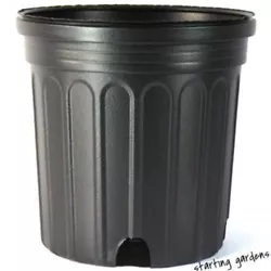 1 Gallon Nursery Pot, Trade Gallon Flower Pot, (Qty. 100), Trade One Gallon. Black Nursery Containers, Holds. 66 Gal,...
