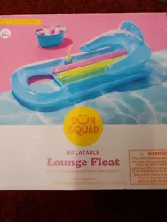 Sun Squad Inflatable Lounge Float with Headrest.