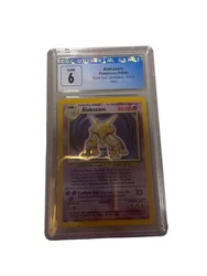 1999 Pokemon CGC 6 EXMT Alakazam Base Set Unlimited Holo 1/102.