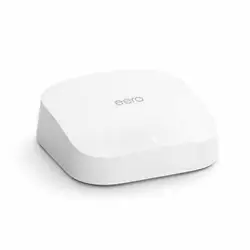 Eero Pro 6 covers up to 2,000 sq. ft. with support for wifi speeds up to a gigabit. Hub(s) and Power Adapter(s).