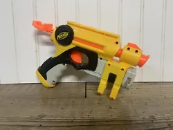 Nerf N-Strike EX3 Nite Finder Yellow Gun Pistol Laser Toy Hasbro 2004.This blaster has been tested and functions as...