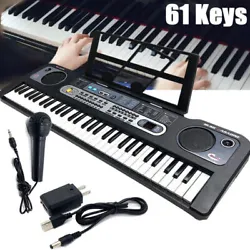 1x Electronic Organ. Keyboard type: 61-key piano keyboard. Record and Playback with Microphone and Headphone Jack: Sing...