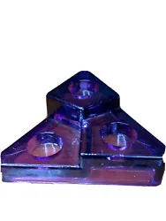Candle holder funky Purple MCM/Vaporwave. This could easily fit in any cool decor! Small chip on the tallest part...