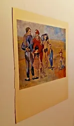 The Saltimbanques Family. Collectible Art Print Reproduction, The Saltimbanques Family Captioned On The Reverse.