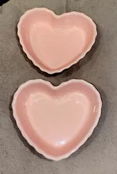 Chantal Bakeware Pink Heart Shaped Bowls 3.5 oz 5” * NEW * 2-pcs. # 93-hqp11/4