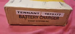Brand new Signet Battery charger for a Tennant floor scrubber. Tennant part #1073177.