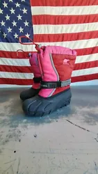 YOUTH SOREL GIRLS SNOW BOOTS, SIZE 2 GOOD CONDITION. Condition is 