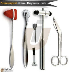 X1 Wartenberg Pinwheel. X1 Lister Bandage Scissors 13cm. 