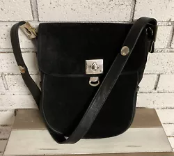 Black Leather Shoulder /Crossbody Bag Made in Italy. Good condition