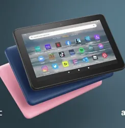 All-New Fire 7 Tablet —with Alexa. Examples include Storage: 16GB. Color of Choice: Denim/ Rose. Fire 7 tablet, USB...