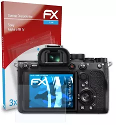 Ultra-transparent et à revêtement dur: atFoliX 3 x FX-Clear Protecteur décran pour Sony Alpha a7R IV - Made in...