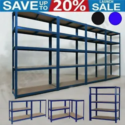 5 Tier Garage Shelves Shelving Unit Racking Boltless Heavy Duty Storage Shelf. 5 Tier Shelf, Standard: H 150 x W 70 x D...