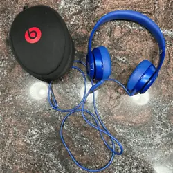 Beats by Dre Solo over ear wired headphones Blue color Used condition but still in excellent working conditionComes...
