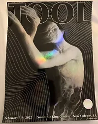This listing is for a Tool concert poster for their show on February 5th, 2022 in New Orleans. This limited edition...