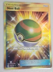 Pokemon Nest Ball 158/149 SM Base Set Secret Rare NM/M.
