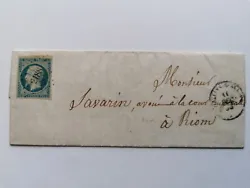 Du 11 Décembre 1853 pour Riom, Timbre Bon état. Napoléon Prince-Président N°10a Obl petits chiffre, sur lettre de...