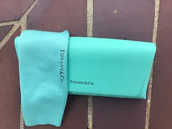 Authentic-Tiffany Eyeglass-Sunglass Leather Case With Cleaning Cloth. Condition is New.