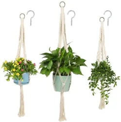 100% Cotton: The Planter Hangers are handmade with 100% cotton rope without any artificial ingredients or chemicals....