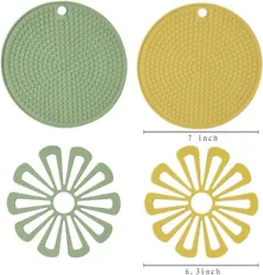 Non-Slip and High Heat Resistant trivet Mat: Each of our trivets for kitchen counter can protect your furniture from...