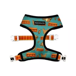 Dog Harness - Couch Potato Design- lightweight - breathable - fashionable - affordable - reversible Sizes avail: S, M,...