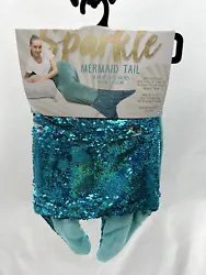 NEW Sparkle Mermaid Tail Plush Blanket Sequins Teal Unisex - SHIPS FREE.