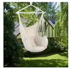 Hammock chair is essential for romantic and relaxing places such as gardens, lawns, courtyards, parks, lakesides and...