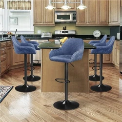 Swivel for convenience: This PU leather bar stool set is designed rotatable for your convenience. You can turn around...