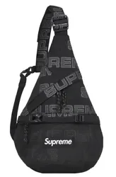 Authentic Supreme Sling Bag Black FW21 sling manbag crossbody bag Hypebeast.