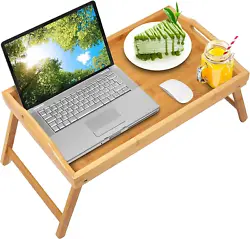 FOLDING LEGS: Large Size Equipped with folding legs allowing you to prop up the bamboo serving tray to create a stand...