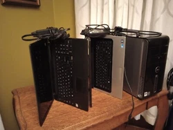 Computer & Laptops Dell Toshiba For Parts Old Used Clean W Cords. Condition is For parts or not working. Shipped with...
