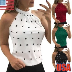 Pattern Type:Polka Dot. Sleeve Length:Sleeveless. Age:25- Ages 25-34 Years Old. There may be slightly color difference...