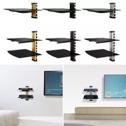 Glass Shelf Wall Mount for DVD Players/Cable Boxes/ TV Accessories. This is a wall-mounted, unobtrusive display shelf...