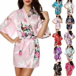 2020 new short wedding bride bridesmaid silk satin robe bathrobe kimono. easy to wear it in as a bathrobe or leisure...