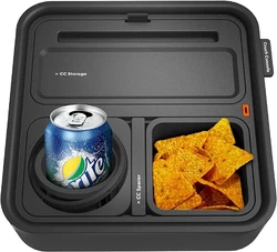 CouchConsole Cup Holder Tray - Drink & Snack Sofa Caddy w/Armrest Black x Black.Open Box but never used. CouchConsole...