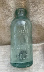 Antique H Schmidt Leadville Colorado Aqua Hutchinson Soda Bottle