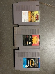 Lot 3 Jeux nES Jeu Nintendo Batman Le Roi Lion Opération Wolf. Les jeux sont vendus en létat, non testés.