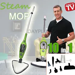 (10 in 1 Steam Mop deodorizes sanitizes and increases cleaning power by converting water to steam. Suitable ForFlat...