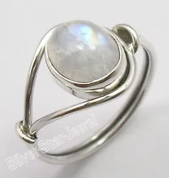 Gemstone : Rainbow Moonstone (Genuine). Gemstone Shape : Oval. Wholesale Lots (28). Ring Face Width : 13 mm. Ring Size...